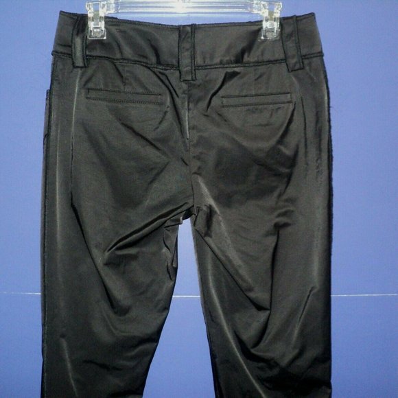 Worth Size 4 Pants Black Reverse Seams Cuffed - Picture 3 of 5